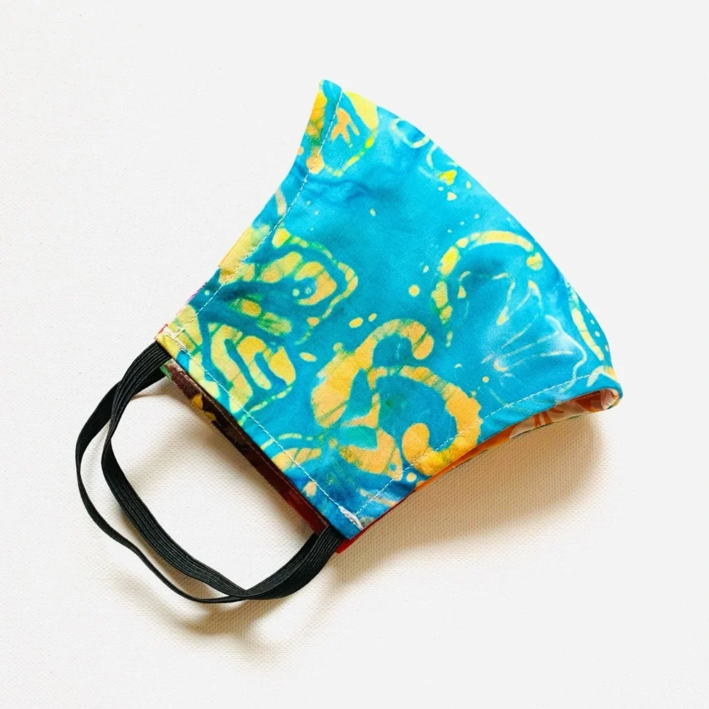 NEW Handmade Batik Hibiscus Dream Print Face Mask